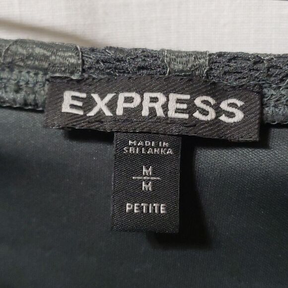 Express. Dark Green Lace Bodysuit Off Shoulder Size MP - Picture 7 of 12